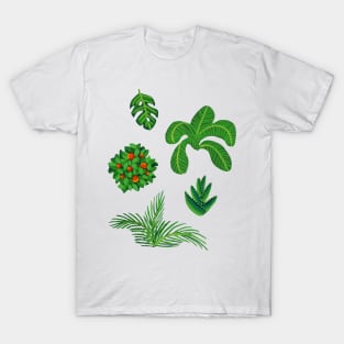 Little Gouache Tropical Plants T-Shirt